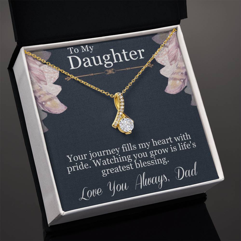 Daughter from Dad - Watching you Grow - Alluring Beauty Necklace