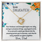 Daughter from Dad - Kindness and Strength - Love Knot Necklace