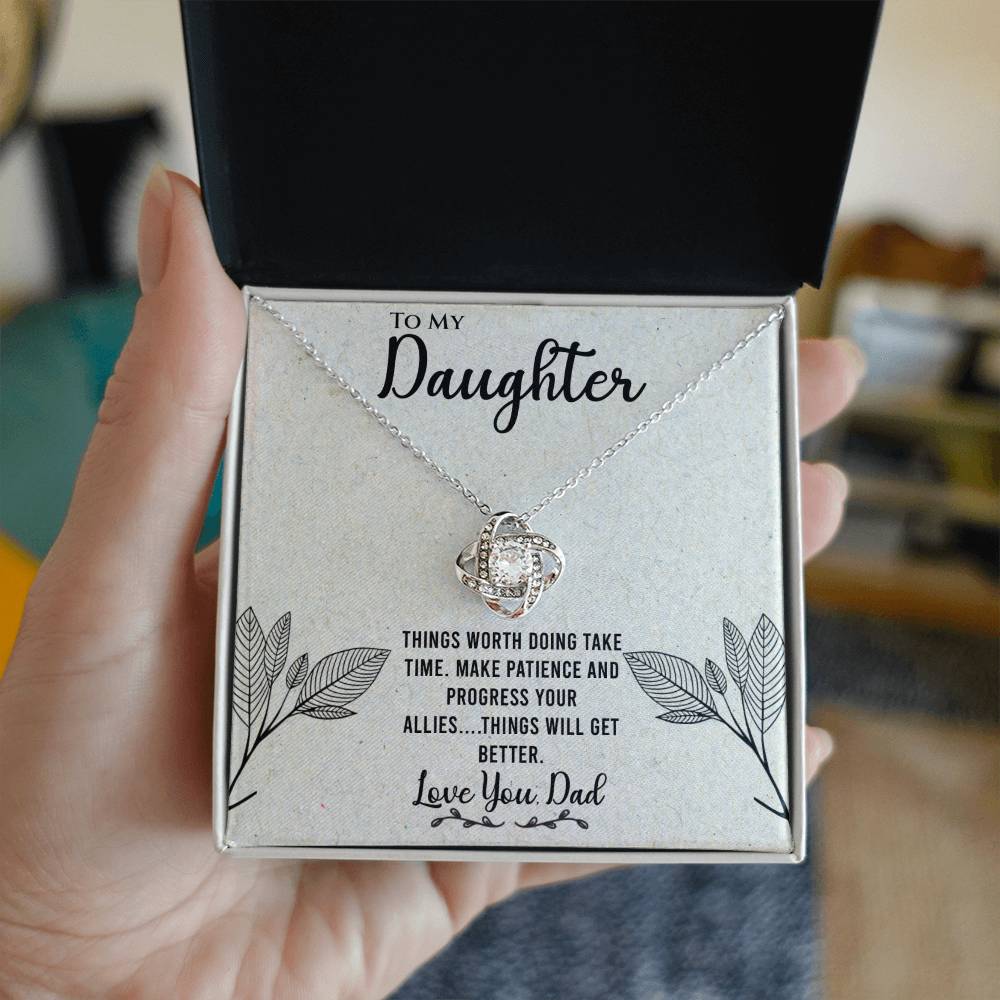 Daughter from Dad - Things Worth Doing - Love Knot Necklace
