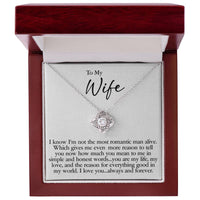 Wife - Simple and Honest Words - Love Knot Necklace