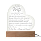 Wife - Million Little Things - Engraved Acrylic Heart Plaque